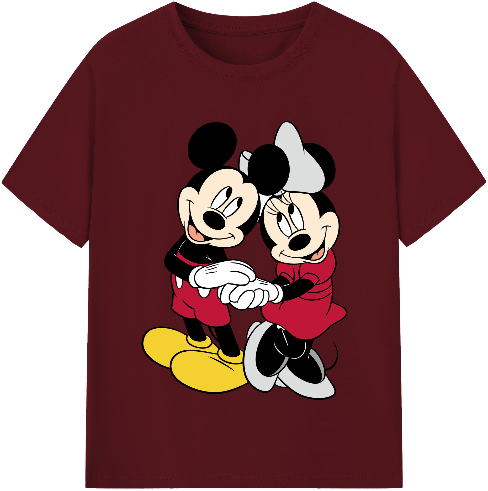 （画像用） ミッキーマウス Mickey Mouse 綿100％半袖Tシャツ（フロントプリント）